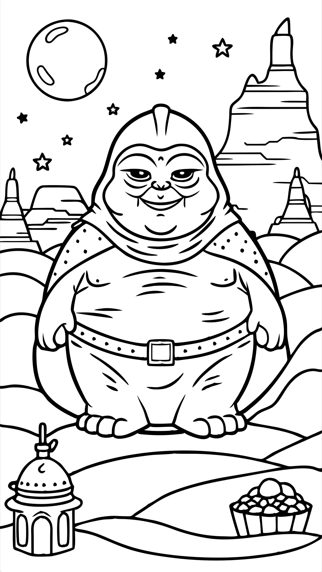 jabba the hut coloring page